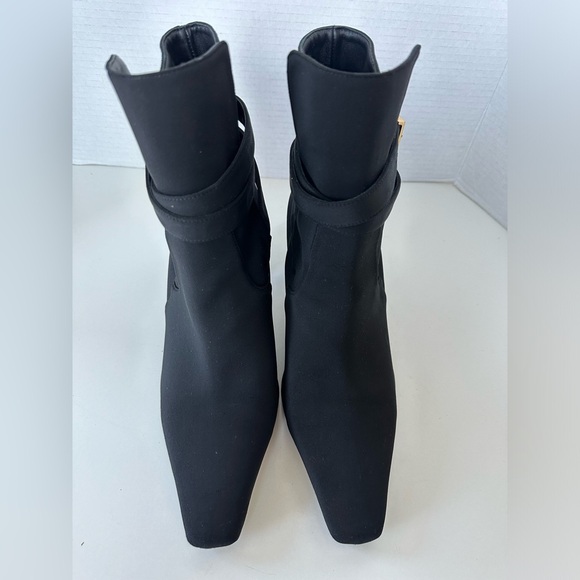 Good American Bombshell Black Buckle Ankle Boots Size 9 - Picture 4 of 10